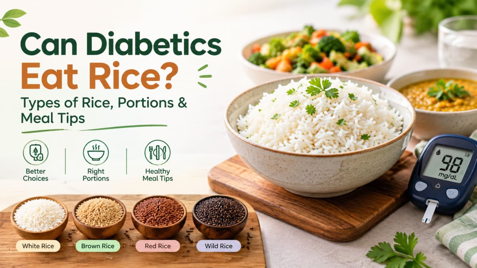 Can Diabetics Eat Rice? Types of Rice, Portions & Meal Tips