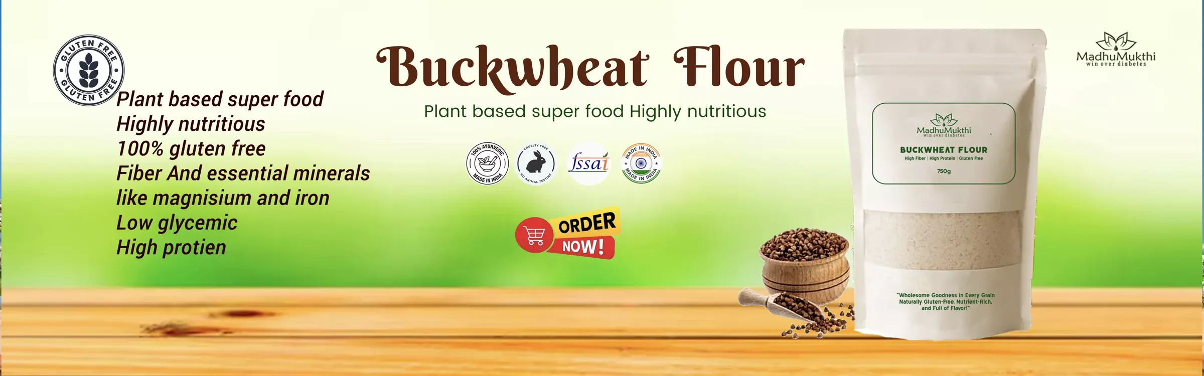Madhumukthi Organic Buckwheat - High Fiber Diet Support