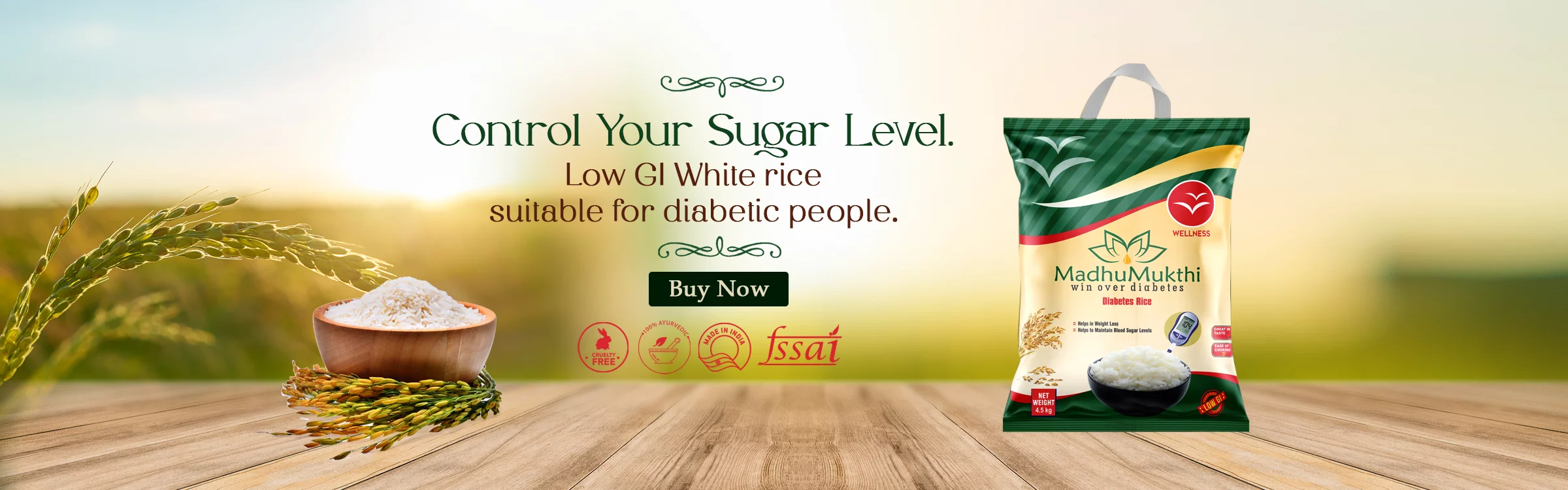 Madhumukthi Diabetic Rice - Healthy Low Sugar Daily Grain